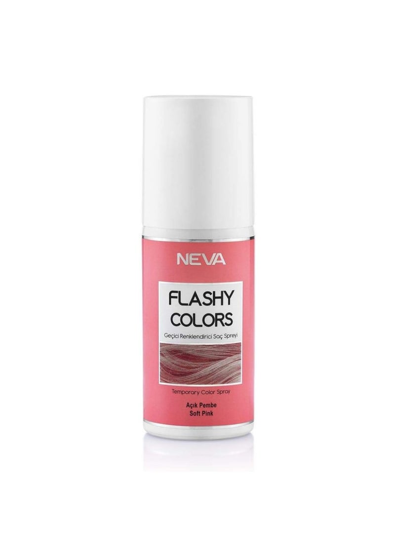 NEVA Flashy Hair Colors Temporary Hair Color Spray - 75ml - SOFT PINK - Image 1