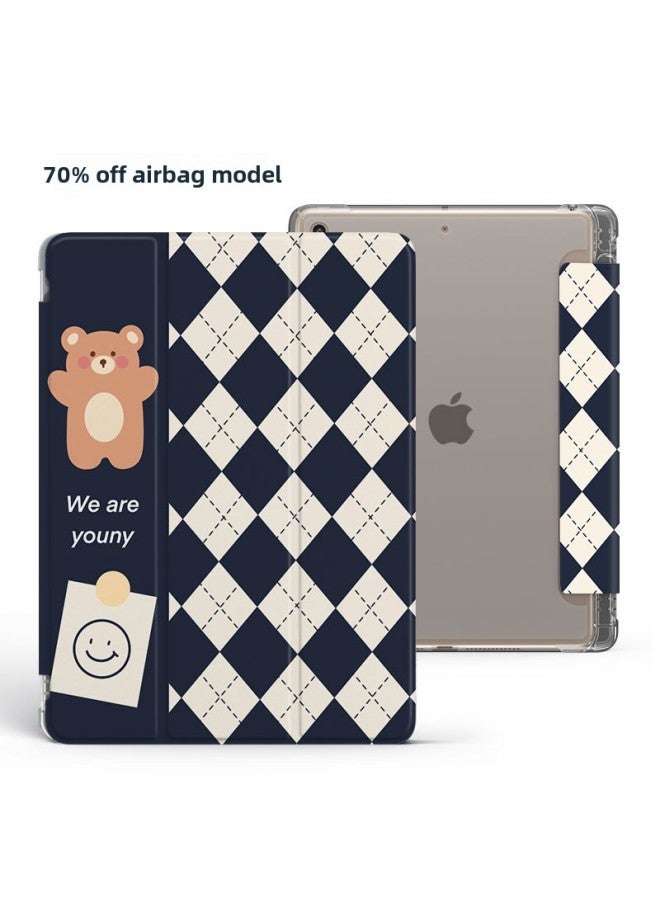 Applicable IPad Protective Case 2022 Drop-resistant Protective Case 10.9/air4/5 Tablet Case 10.2-inch Delivery-Color:Book Style 【no Pen Slot】 Note Bear-Applicable Model:2021 Pro-11 - Image 3