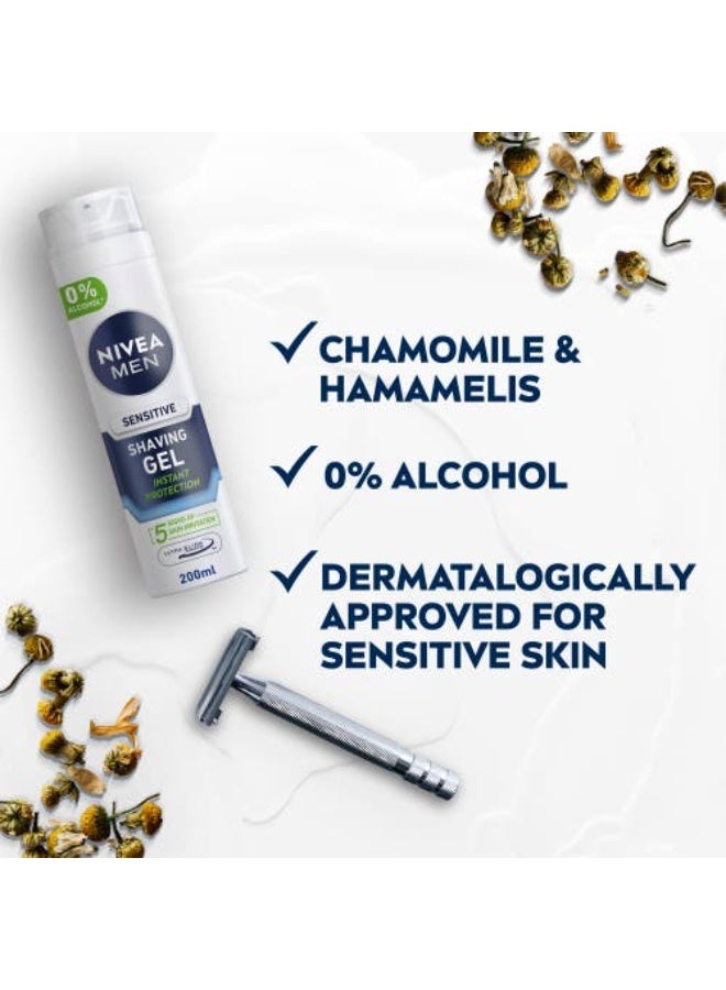 Nivea Men Sensitive Shaving Gel, 200Ml - Image 3