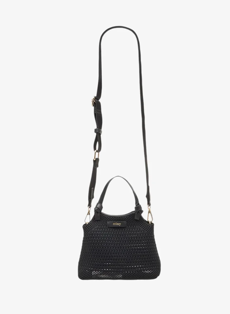 MISSY Women Textured Shoulder Bag with Detachable Strap and Pouch
