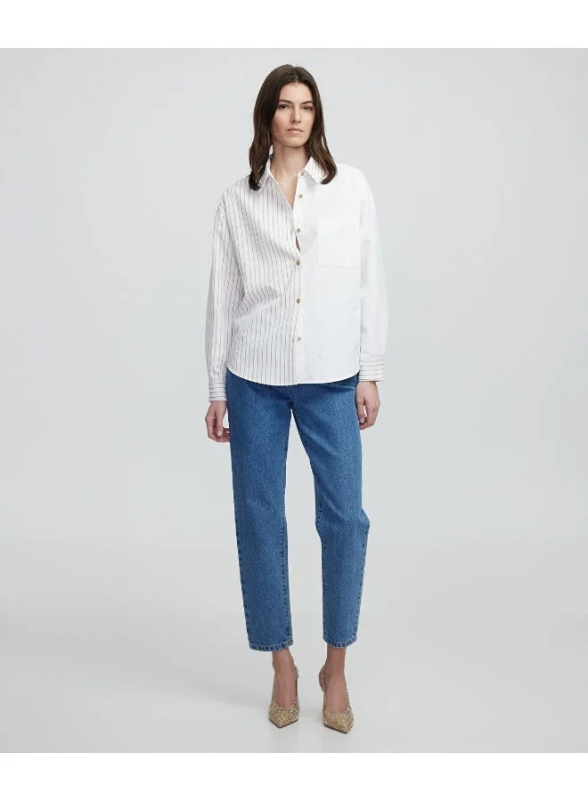 ابيكول قميص مخطط غير متماثل