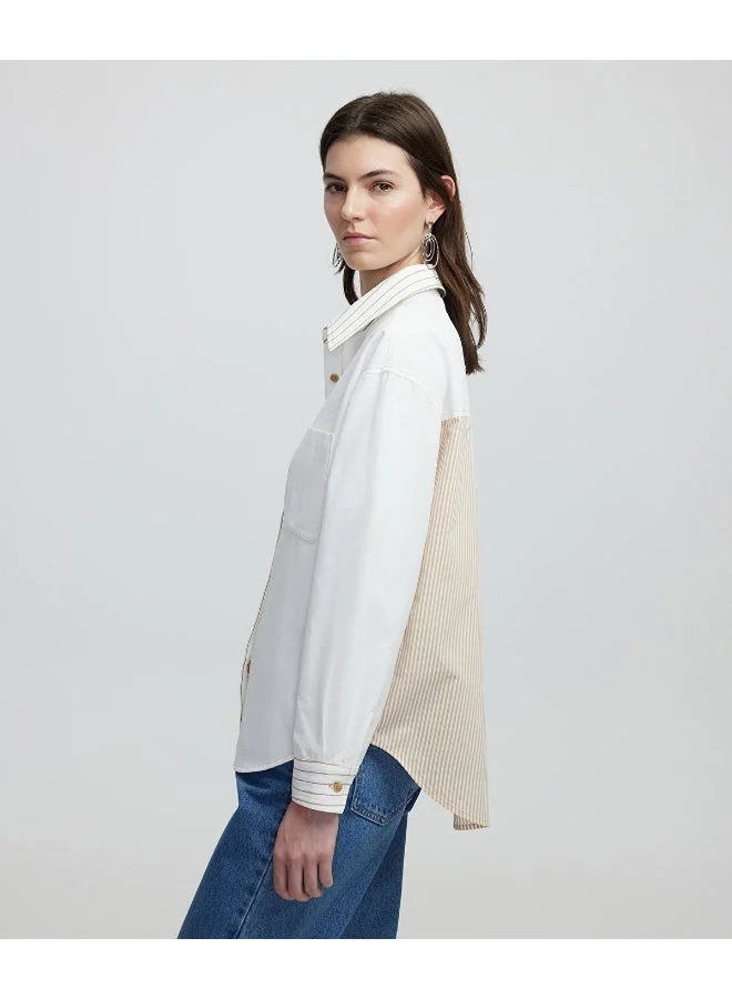 ابيكول قميص مخطط غير متماثل