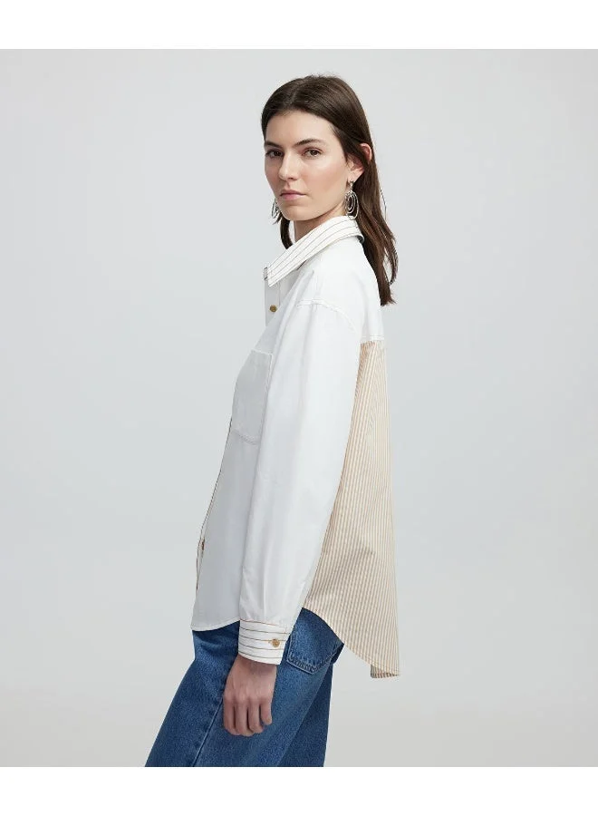 Ipekyol Regular Fit Asymmetrical Striped Shirt