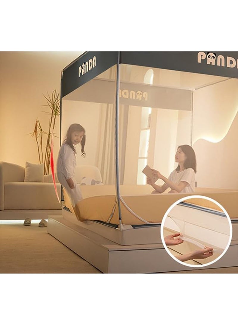 73Hours Mosquito Bed Net 4 Corners Post Canopy for Babies  Adults with 3 Side Opening and Anti-drop Bottom - Image 3