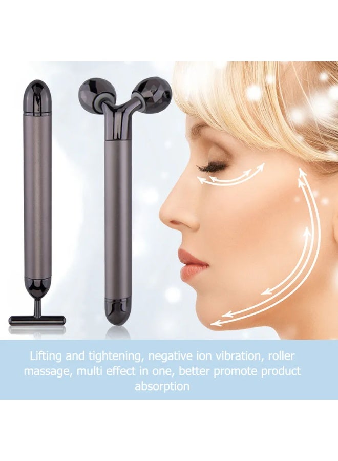 Beauenty 2-In-1 Electric Face Massager, 3D Vibrating T-Shape Facial Massager，Exquisite gifts for women - Image 2