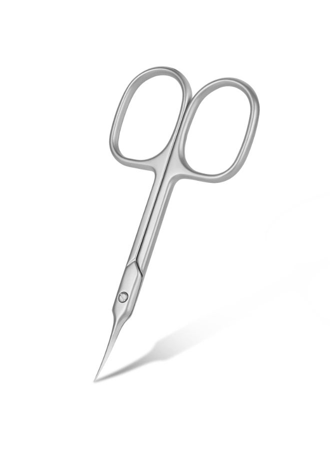 fantasize Professional Stainless Steel Curved Cuticle Scissors Sharp Dead Skin Manicure Tool for Trimming Eyebrows Nose Hair Finger Toe Nail Care - Image 1