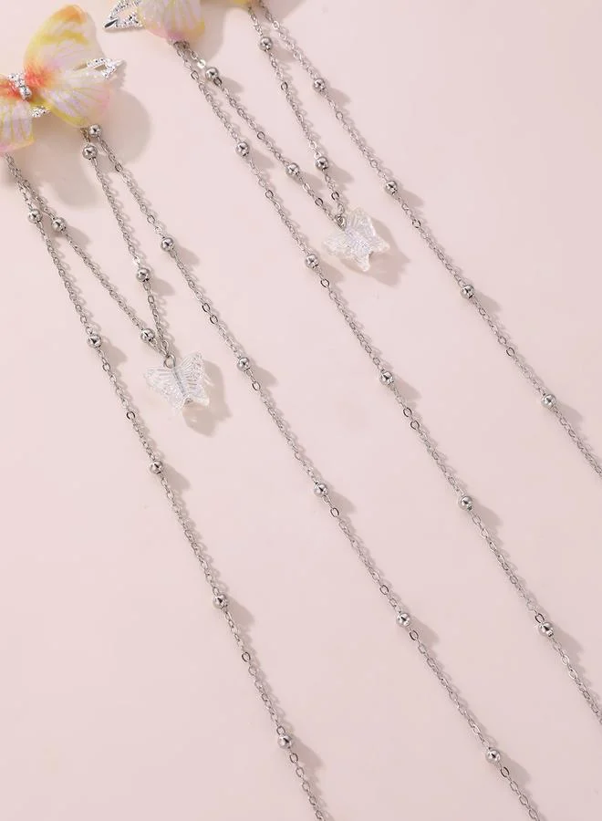 تايك تو Set of 2 -  Color Block Colored Butterfly Hair Clip
