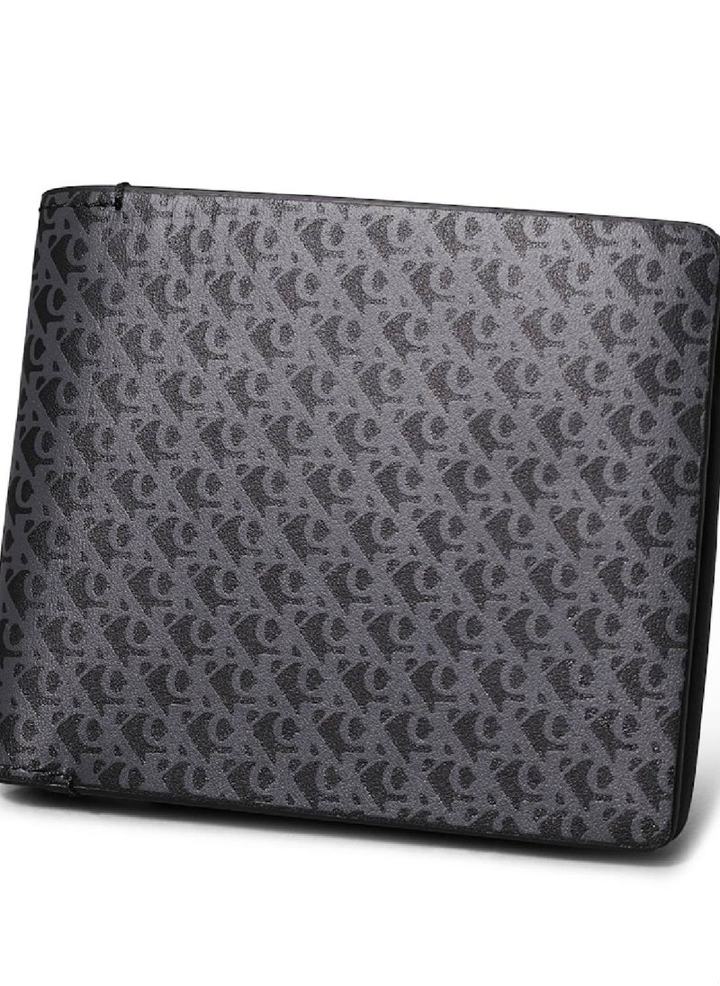 Calvin Klein Jeans Men's Logo Leather Billfold Wallet, Black - Leather  - Image 4