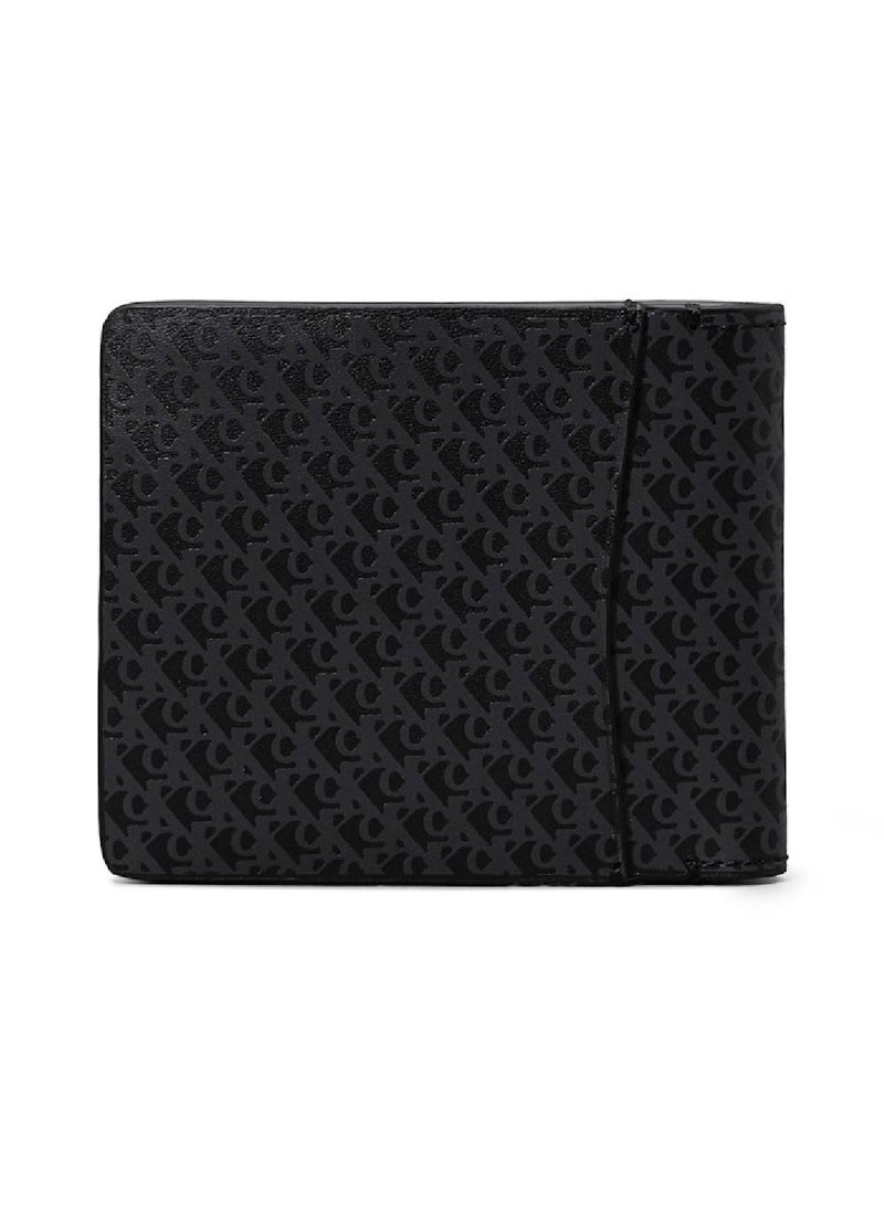 Calvin Klein Jeans Men's Logo Leather Billfold Wallet, Black - Leather  - Image 2