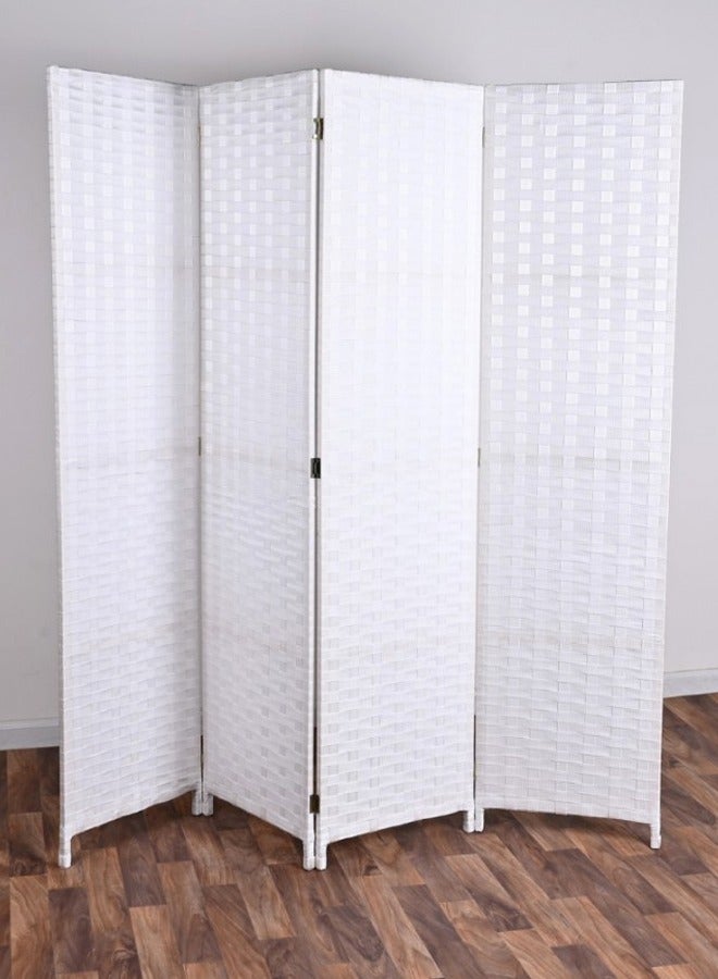 Living Room Divider 4 Panel Room Partition, Foldable Freestanding 200x180 CM - Image 1