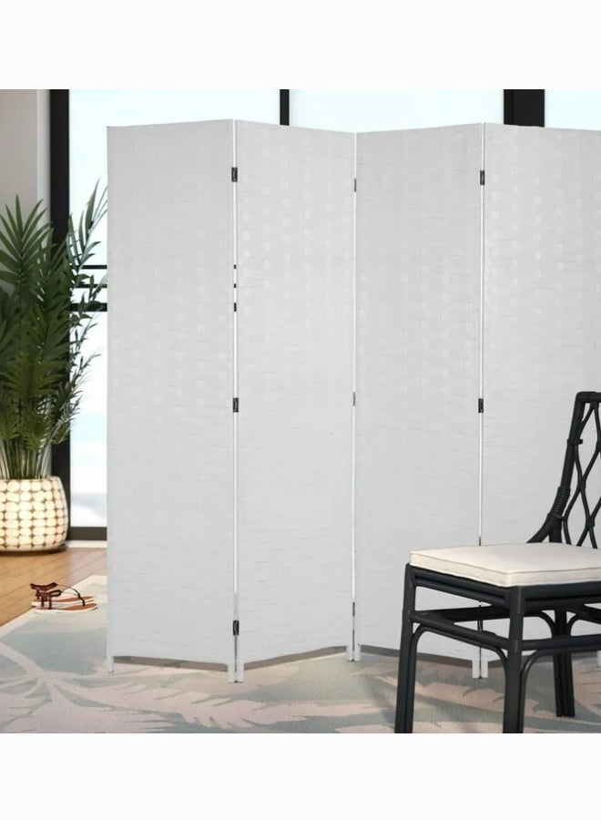 Living Room Divider 4 Panel Room Partition, Foldable Freestanding 200x180 CM - Image 4