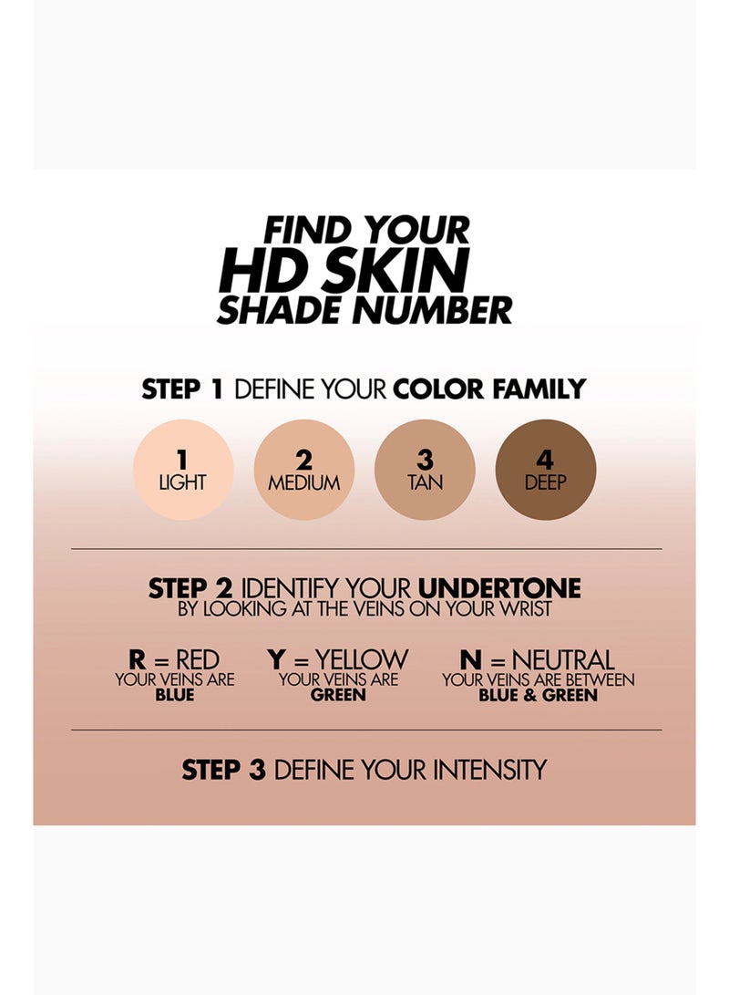ميك اب فور ايفر ميك أب فور إيفر (MAKE UP FOR EVER) - كريم أساس بودرة HD Skin Matte Velvet Blurring - درجة 1N14 بيج (11 جم) – تغطية كاملة بلمسة مطفية للبشرة الفاتحة ذات الدرجة المحايدة. - Image 4