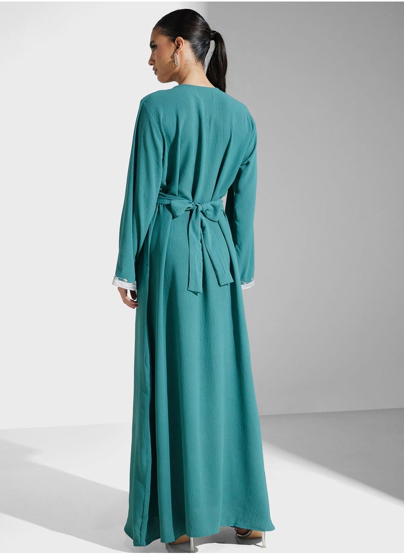 hayas closet Embellished Belted Jalabiya  - Image 2