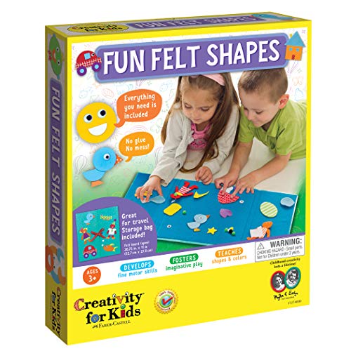 Creativity for Kids My First Fun Felt Shapes - Travel Friendly Felt Board for Toddlers, Toddler Crafts and Pretend Play, 100+ Felt Pieces - Image 1