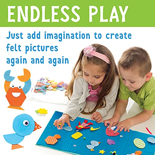 Creativity for Kids My First Fun Felt Shapes - Travel Friendly Felt Board for Toddlers, Toddler Crafts and Pretend Play, 100+ Felt Pieces - Image 2