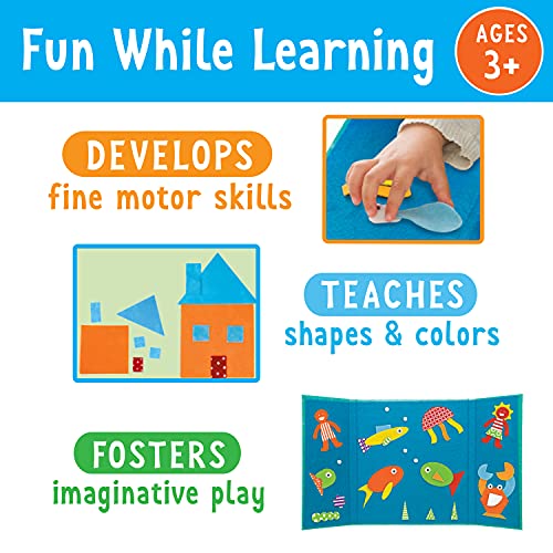 Creativity for Kids My First Fun Felt Shapes - Travel Friendly Felt Board for Toddlers, Toddler Crafts and Pretend Play, 100+ Felt Pieces - Image 5