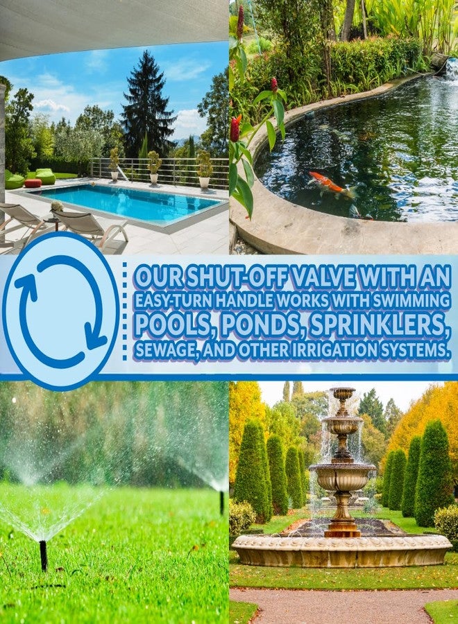 Poolzilla صمام كروي من Poolzilla للتحكم في تدفق المياه (عبوة من قطعتين) متوافق مع صمام Hayward SP0723-1.5 بوصة ذو طرف ذكر وأنثى، صمام كروي ثنائي الاتجاه من Trimline، مصنوع من بلاستيك ABS متين - Image 5