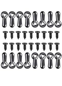 Excefore 200 Pieces Metal Picture Frames Turn Button Fasteners With 200 Pieces Screws Photo Frame Hanging Hangers For Photos Picture And Drawing Crafts Posters Black Pictures Frame Hardware Backing Clip  - Image 1