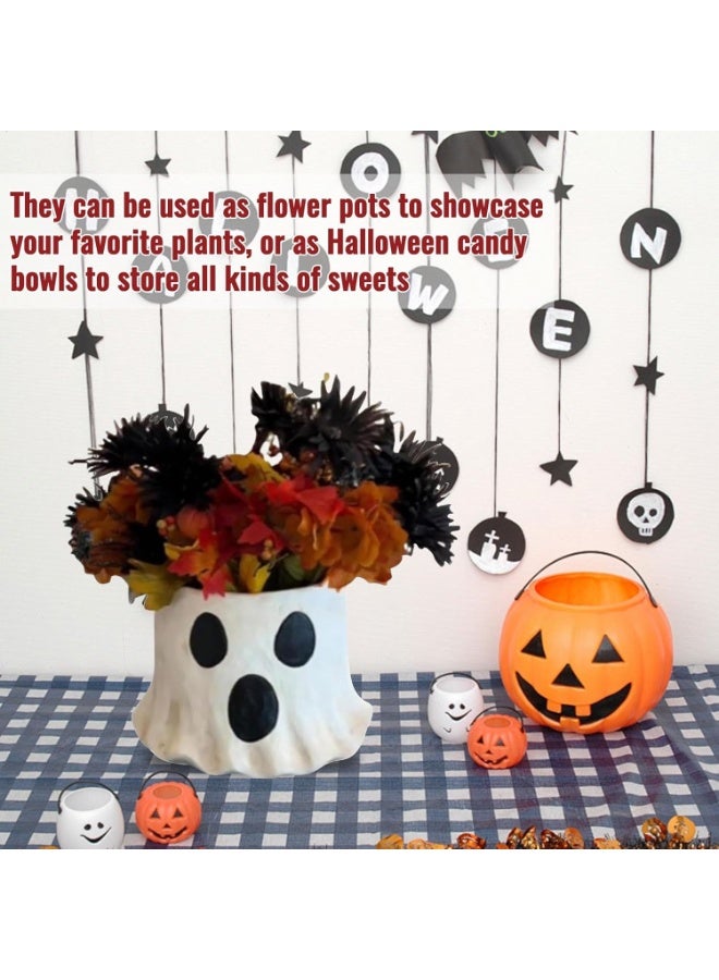 Ghost Bucket Vase, Cutest Ghost Bucket,Ghost Bucket Halloween, Ghost Planter Pot, Ghost Candy Bowl, Ghost Bucket for Halloweendecor(BIG) - Image 2
