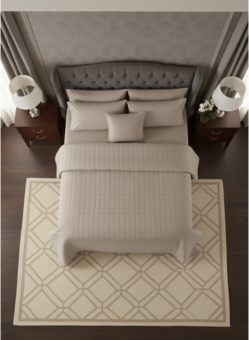 روشن طقم مفرش سرير نفر ونص 4 قطع – لحاف 170×230 سم مع شرشف سرير 120×200+30 سم بتصميم أنيق يمنح غرفتك لمسة فاخرة - Image 3