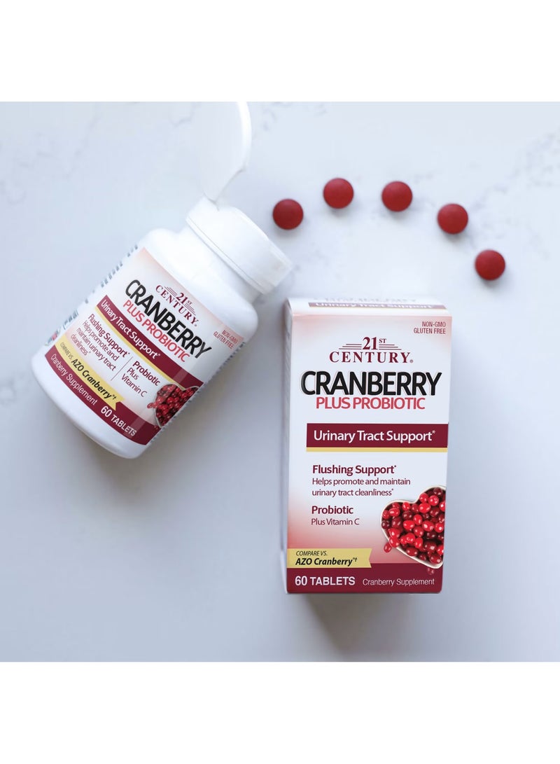 21st Century التوت البري بالإضافة إلى البروبيوتيك، 60 قرصًا - Image 3