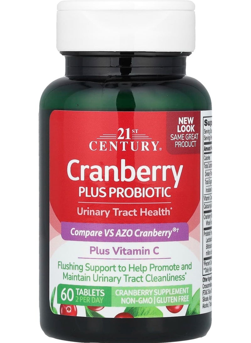 21st Century التوت البري بالإضافة إلى البروبيوتيك، 60 قرصًا - Image 2