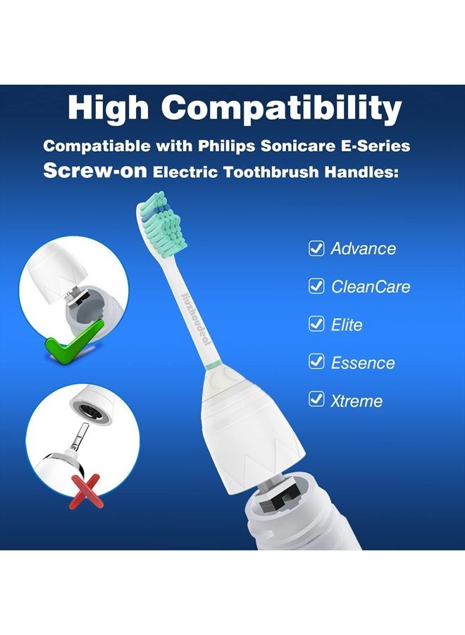 Jiuzhoudeal Toothbrush Replacement Heads for Philips Sonicare E-Series, Essence, Elite, Advance, CleanCare Screw-on Electric Toothbrush Heads HX7022/66, 6 Pack - Image 2
