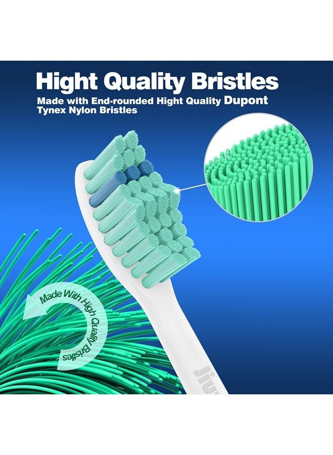 Jiuzhoudeal Toothbrush Replacement Heads for Philips Sonicare E-Series, Essence, Elite, Advance, CleanCare Screw-on Electric Toothbrush Heads HX7022/66, 6 Pack - Image 3