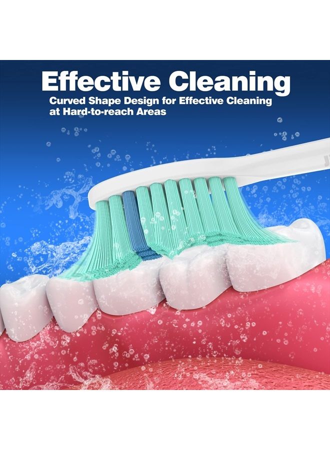 Jiuzhoudeal Toothbrush Replacement Heads for Philips Sonicare E-Series, Essence, Elite, Advance, CleanCare Screw-on Electric Toothbrush Heads HX7022/66, 6 Pack - Image 4