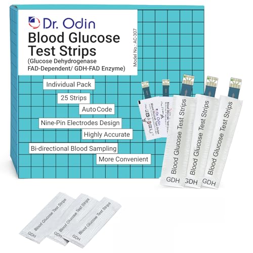 Dr.Odin Dr. Odin AC-307 GDH Blood Glucose Test Strips, Compatible with GDH BLACK Glucometer, Auto Code, High Accuracy, Individually Packed (25 Test Srips) - Image 1
