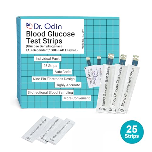 Dr.Odin Dr. Odin AC-307 GDH Blood Glucose Test Strips, Compatible with GDH BLACK Glucometer, Auto Code, High Accuracy, Individually Packed (25 Test Srips) - Image 2