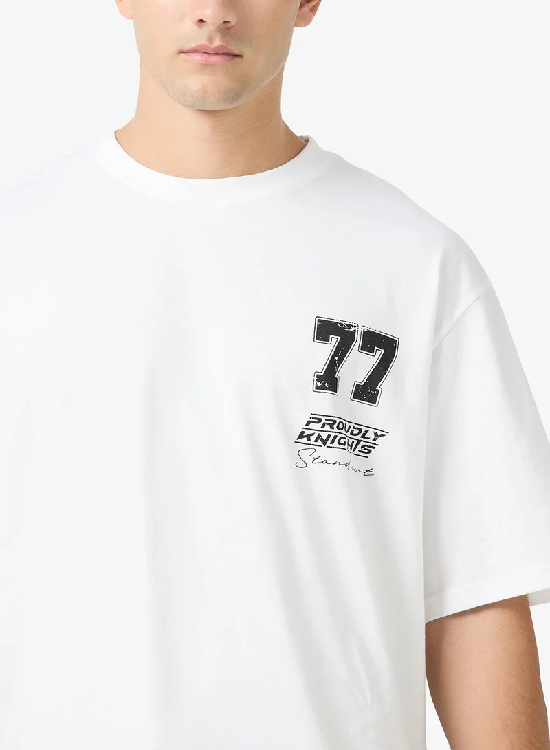 Seventy Five  Graphic Print Over Size Tees for Men | Best Price UAE
