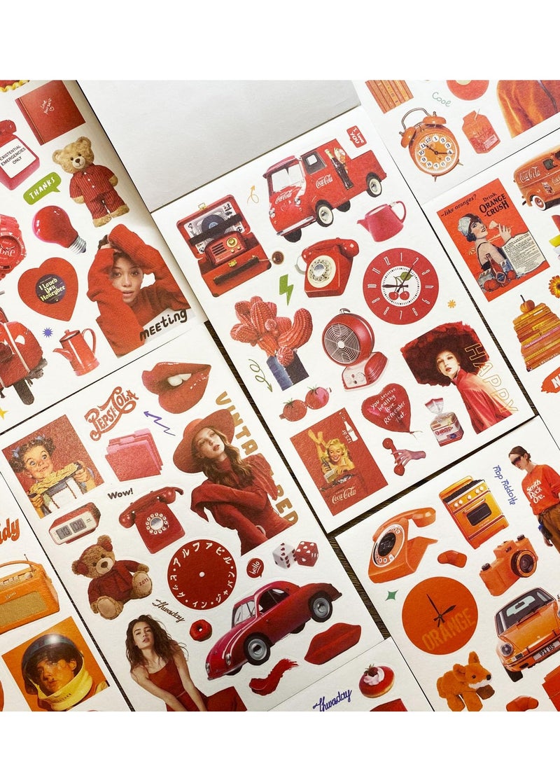 Excefore Sticker Book for Adults, Journal Stickers Set, Bullet Journal Stickers, 20 Sheets/325pcs Vintage Scrapbook Stickers, Aesthetic Washi Stickers for Journaling, DIY Crafts - Image 3