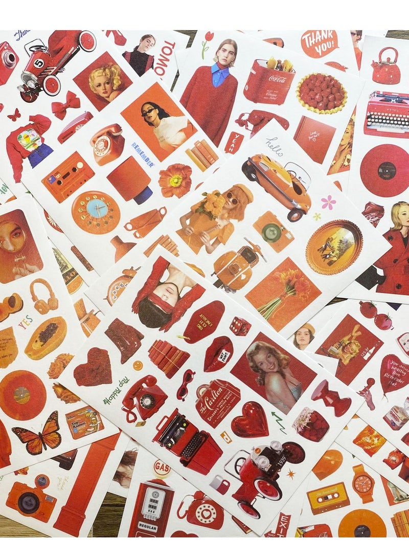 Excefore Sticker Book for Adults, Journal Stickers Set, Bullet Journal Stickers, 20 Sheets/325pcs Vintage Scrapbook Stickers, Aesthetic Washi Stickers for Journaling, DIY Crafts - Image 5