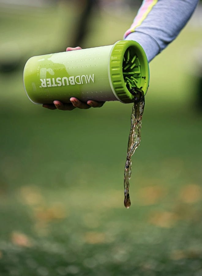 Dexas MudBuster Portable Dog Paw Cleaner, Green Large Paw Cleaning Solution for Premium Pet Supplies - Image 2