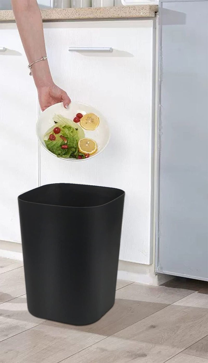 Besli 2 Gallon Small Trash Can Garbage Can Wastebasket for Bathroom Bedroom Kitchen Office (Black, 1 Pack) - Image 5