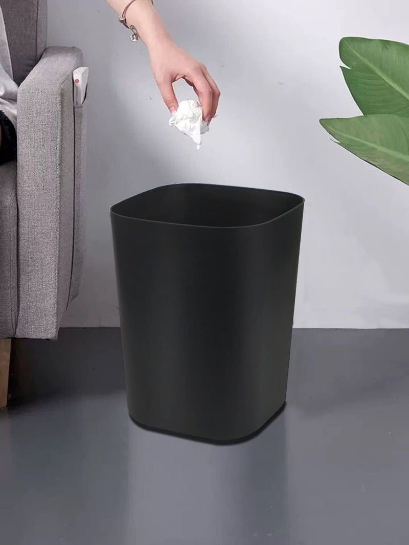 Besli 2 Gallon Small Trash Can Garbage Can Wastebasket for Bathroom Bedroom Kitchen Office (Black, 1 Pack) - Image 4