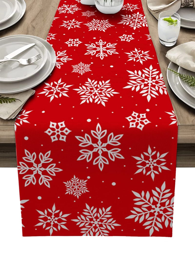 The Purple Tree Christmas Table Runner for 6 Seater Dining Table (13x72 inches) - Xmas Cloth Gift - Image 1