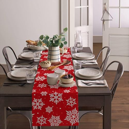 The Purple Tree Christmas Table Runner for 6 Seater Dining Table (13x72 inches) - Xmas Cloth Gift - Image 5