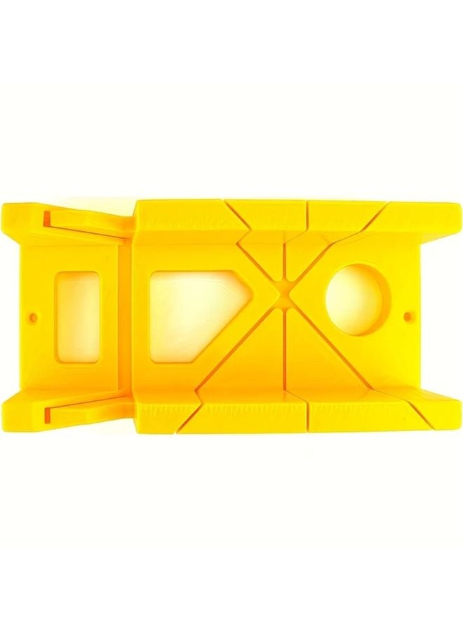 High Impact Plastic Miter Box 12 Inch Yellow Adjustable Angles Non Slip Base - Image 4