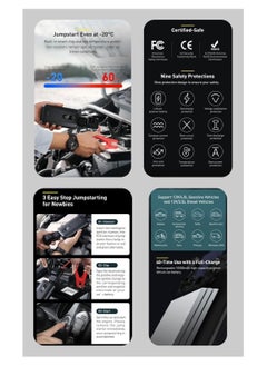 Baseus New Compact Baseus Jump Starter and Powerbank with 10,000 mAh 1000 Current Battery Booster for All Cars - Black  - Image 3
