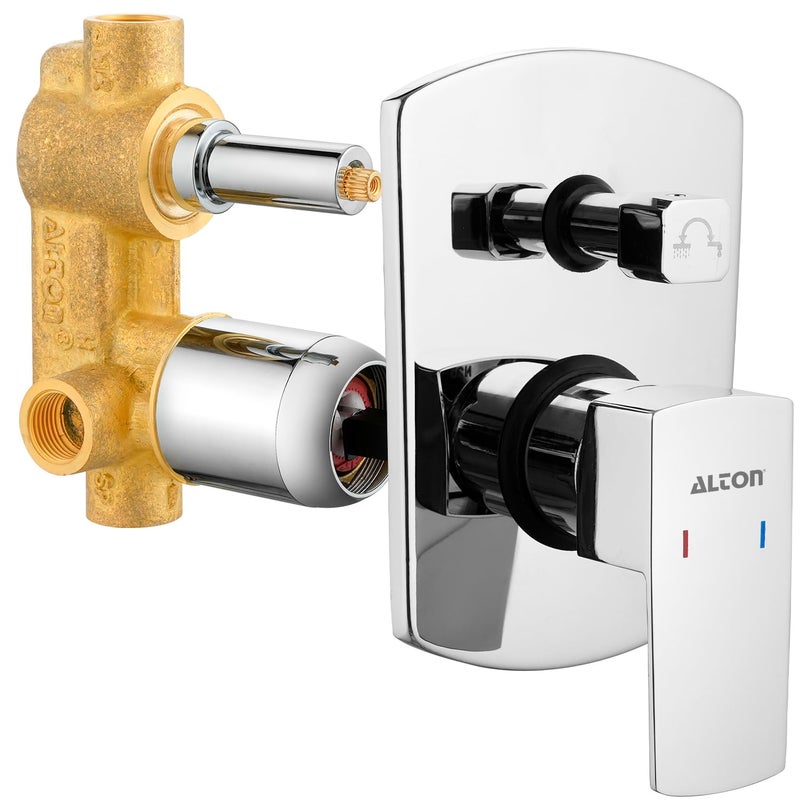 Alton ALTON QDR5655 Brass Concealed Body High Flow Diverter with Exposed Part Kit Bathroom Shower System Bathroom Mixer Chrome Finish - Image 1