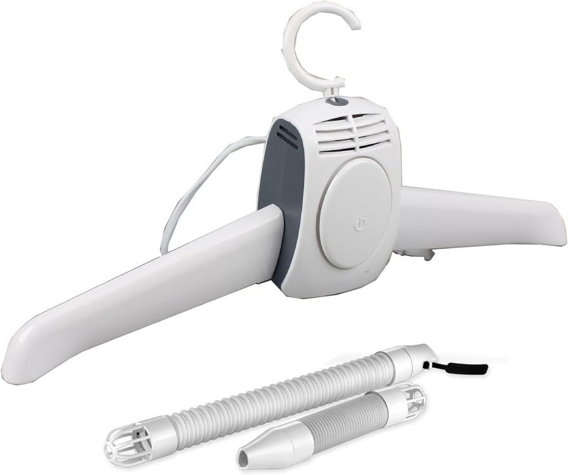 comfrt Portable Clothes Dryer, Electric Clothes and Shoe Dryer Hanger, Foldable Clothes Dryer with Cold/Hot Drying and Timer Dryer for Home Travel Business Trip - Image 1