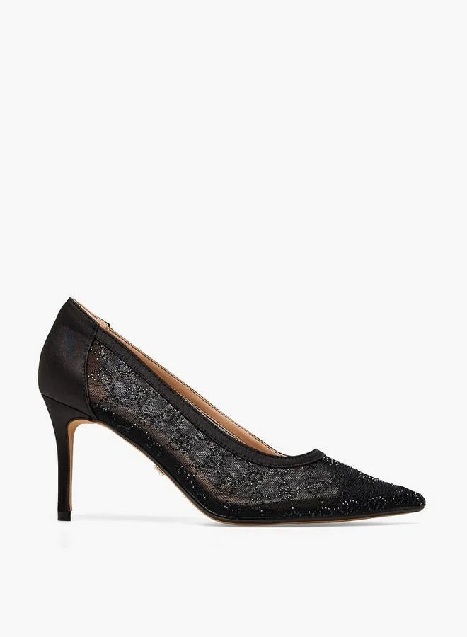 سيليست Women Diamante Mesh Stiletto Heel Pumps