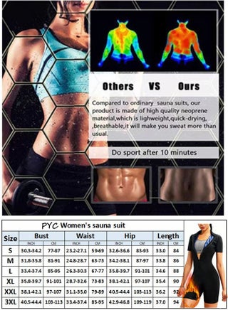 Women Sauna Suit Sweat Shirt Slimming Vest Hot Top Jumpsuit Shapewear - view 2