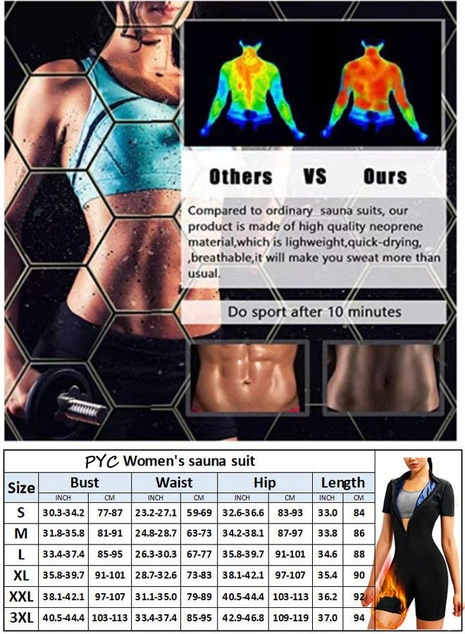 PYC Women Sauna Suit Sweat Shirt Slimming Vest Hot Top Jumpsuit Shapewear - Image 2