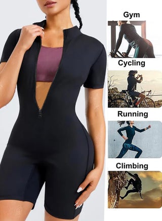 Women Sauna Suit Sweat Shirt Slimming Vest Hot Top Jumpsuit Shapewear - view 5