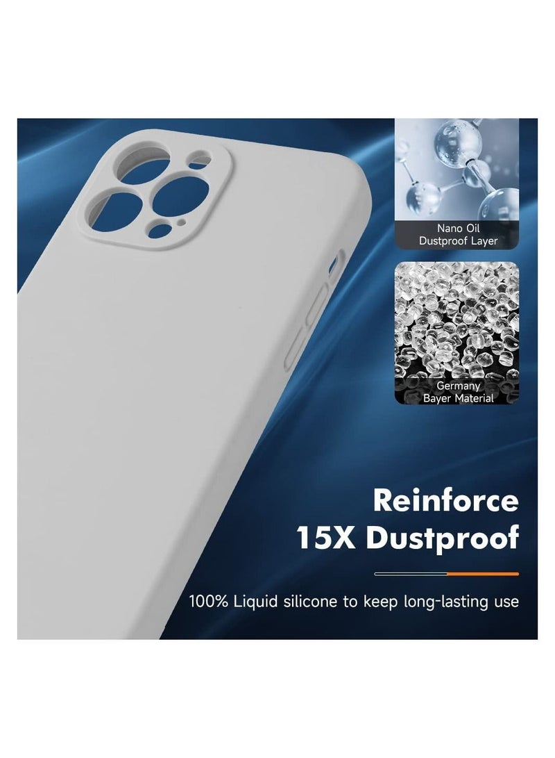 Silicone Magnetic Case for iPhone 12 Pro Max with 2 Pack Tempered Glass Screen Protector Magsafe Case  - Image 4