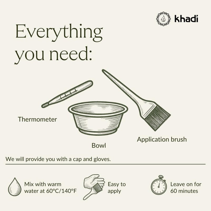 khadi NATURAL HAZEL Natural Hair Color - Hair Color for shiny to rich chocolate brown - plant hair color - 100% herbal & natural - 3.5 oz - Image 5