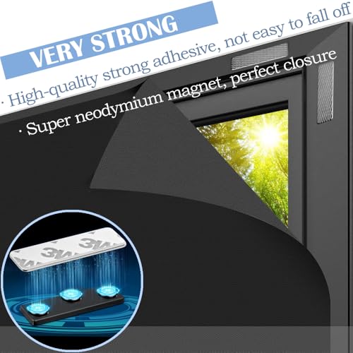 Takngjd Curtain Magnets Closure- 16 Pair Magnetic Curtain Clips with Adhesive for Blackout Curtains, Curtain Clips to Hold Curtains Closed - Image 5
